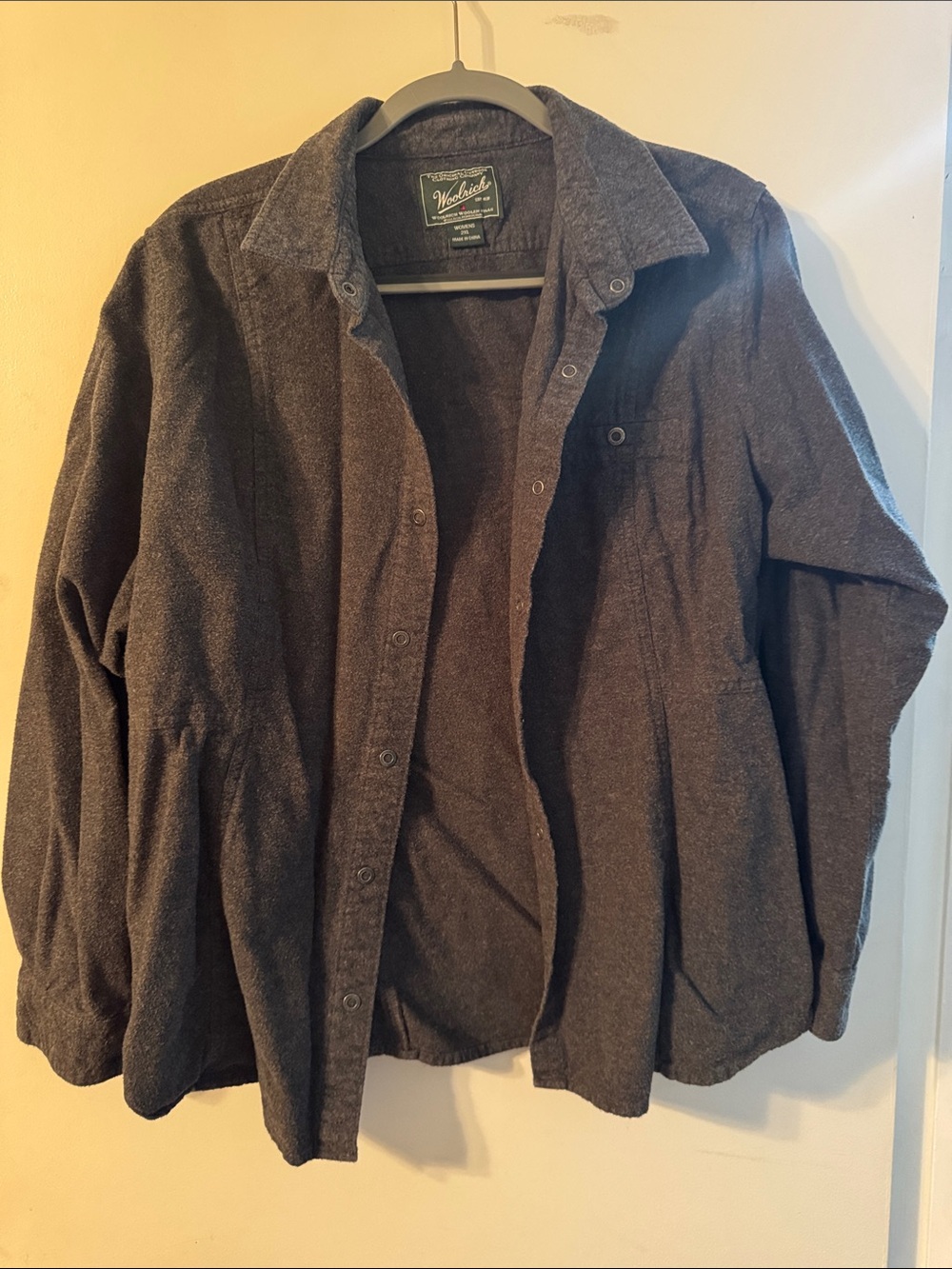 Woolrich Women’s Charcoal Button-Up Shirt Jacket